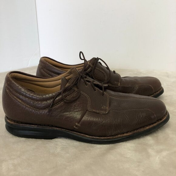 Nunn Bush Men's Leather Lace Up Brown Oxford Loafers Size 9 - Picture 3 of 16